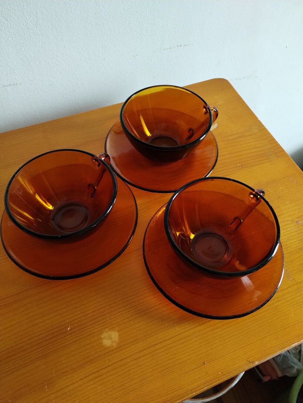Duralex Cup And Saucer Set Of 3